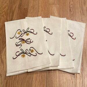 ANALI Linen Christmas Guest Towels set of 4